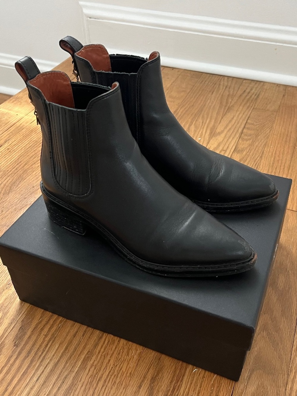 Coach Bowery Chelsea Boots black leather women’s
